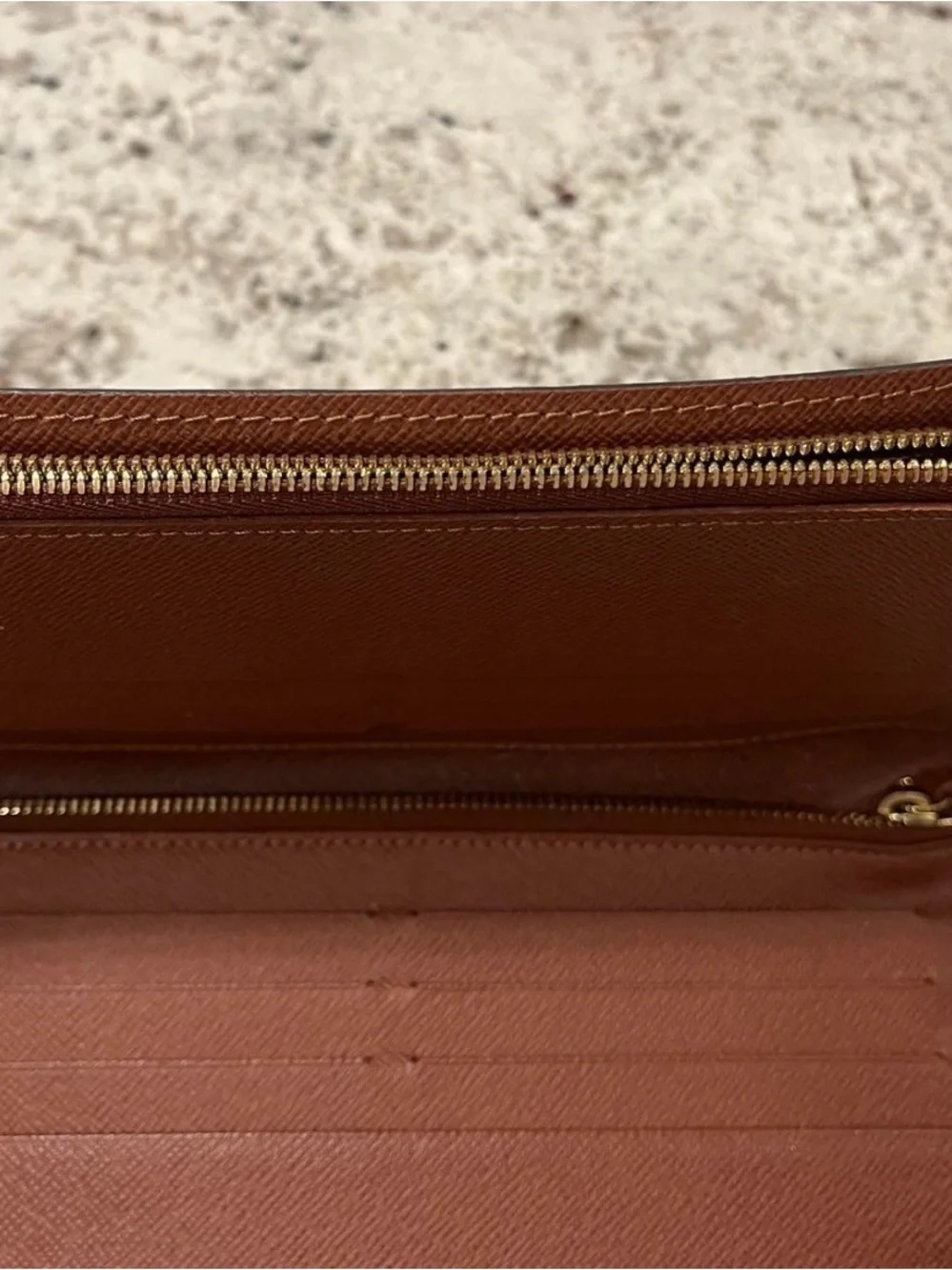 Louis Vuitton Monogram Canvas Zip Wristlet in Brown